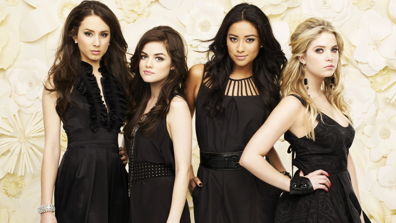 beauty, young women, blonde, adult, lifestyles, Troian Bellisario, Shay Mitchell, fashion, front view, indoors, young adult, group of women, looking at camera