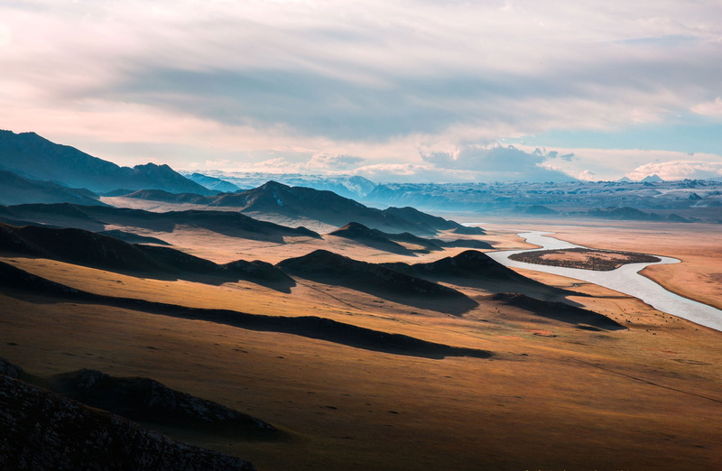panoramic, journey, leh Monastery, valley, highway, cloudscape, glacier, mountain, asia, remote, snow, sunset, beauty In Nature, mountain Peak, physical geography