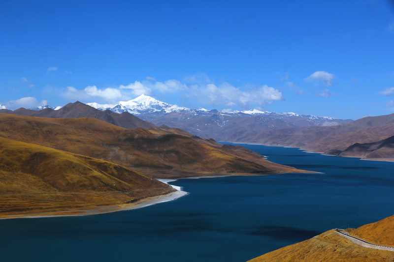 water, sky, landscape, snowcap, river, photo, tibet, scenics - nature, himalayas, mountain Range, outdoors, cloud - sky, hills, mountain Peak, scenics