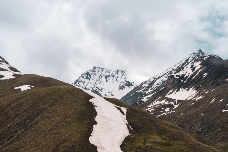 jammu and kashmir, mountain range, tranquil scene, winter, snow, cold temperature, no people, cloud - sky, landscape, day, scenics - nature, mountains