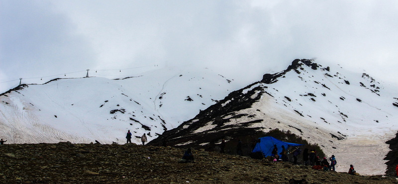 sky, valley, himalaya, rock, fog, snowcapped mountain, jammu, outdoors, winter, journey, tranquility, land, india, snow, range, tranquil scene, scenics - nature