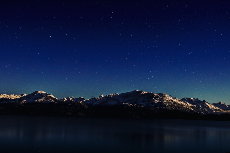 4K, aysen, travel, luna, snow, milky Way, light - Natural Phenomenon, tranquil Scene, dusk, chile, scenics, star - Space, outdoors, european Alps, night