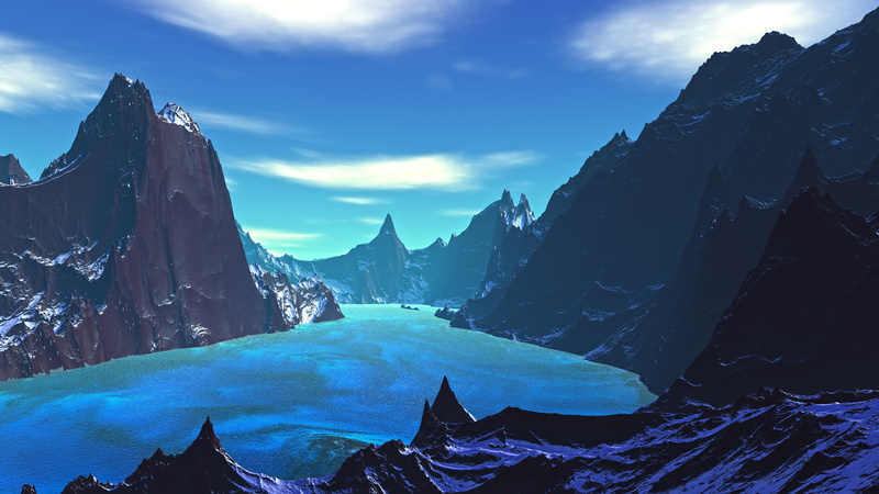 cold temperature, mountain, landscape, geology, 8K, tranquility, snowcapped mountain, non-urban scene, tranquil scene, frozen, sky, cloud - sky, environment