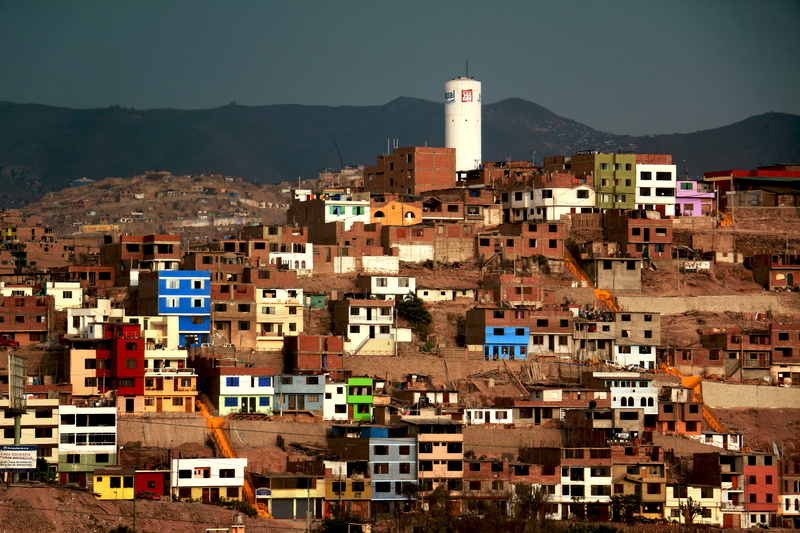 outdoors, san juan de miraflores, poverty, tall - high, nature, guidance, lima, safety, mountain, architecture, lighthouse, house, city, building exterior