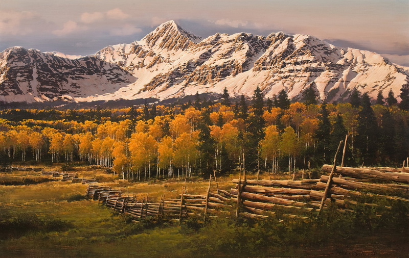 the fence, scenics - nature, 1080P, land, tree, beauty in nature, coniferous tree, mountains, forest, plant, autumn landscape, pine tree, autumn, painting