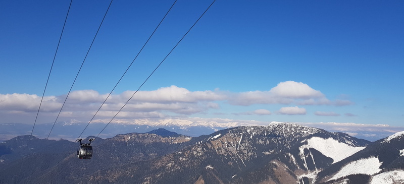 electricity, ski snowboard, cable car, technology, nature, sky, travel, cable, the cable car, mountains, cold temperature, cloud - sky, mountain peak, clear