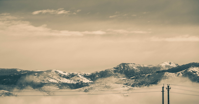 mountains, environment, tranquility, mountain range, tranquil scene, landscape, fog, mountain peak, winter, clouds, no people, front, cloud - sky, outdoors