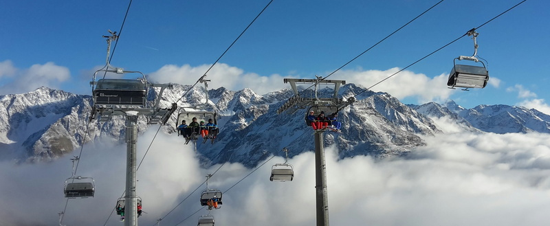 mode of transportation, fuel and power generation, connection, snow, cable car, snowcapped mountain, mountain, scenics - nature, skiing, overhead cable car