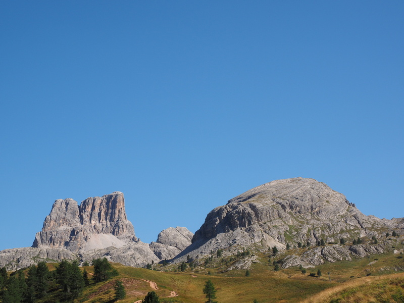 scenics - nature, tranquil scene, climate, blue, monte averau, non-urban scene, no people, tranquility, eroded, day, outdoors, rock formation, dolomites