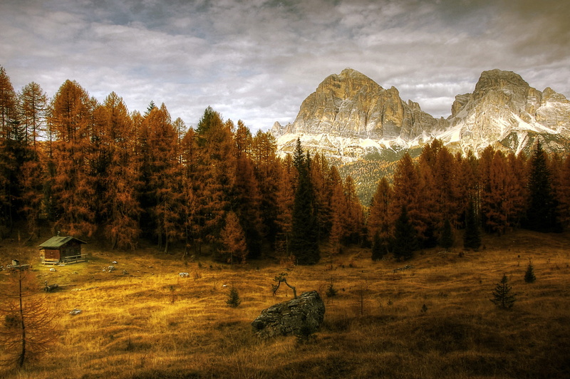 day, clouds, landscape, dolomites, forest, tranquility, tofane, belluno, hiking, unesco world heritage, change, italy, nature, mountains, panorama, land
