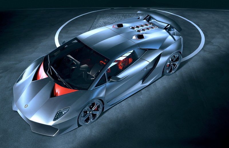 background, Sesto Elemento, machine, Lamborghini, silver car, 2K
