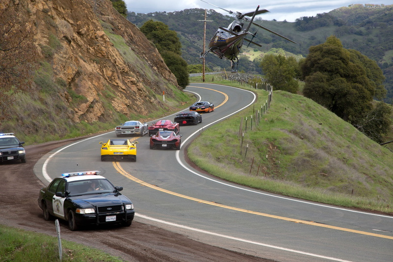 4K, road, Koenigsegg Agera R, marking, day, land, tree, Lamborghini Sesto Elemento, on the move, Helicopter, mode of transportation, The film, mountain