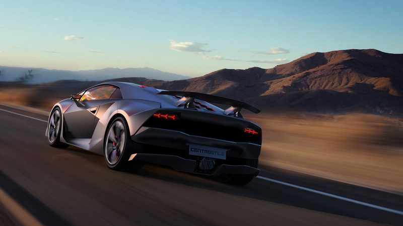 speed, road, Lamborghini, spoiler, 1080P, Sesto Elemento, hills
