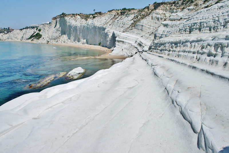 formation, rock - object, vacations, rock formation, sea, coast, white rock, hot spring, cold temperature, day, environment, scala dei turchi, white color
