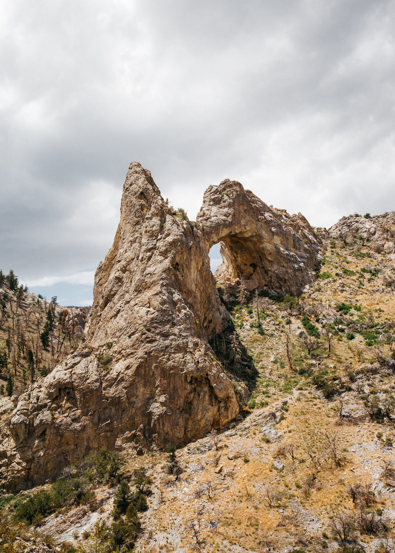 brown, landscape, scenics - nature, rock, geology, peak, beauty in nature, tranquil scene, utah, day, outdoors, formation, arch, no people, jutting rock