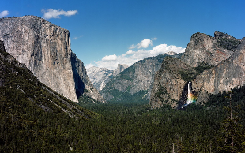2K, nature, stone, cliff, yosemite, hd, waterfall, rock, mountain