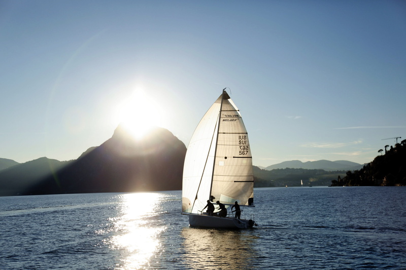 mode of transportation, transportation, non-urban scene, nature, rippled, tranquil scene, yacht, water, nautical vessel, sailing, scenics - nature, Switzerland
