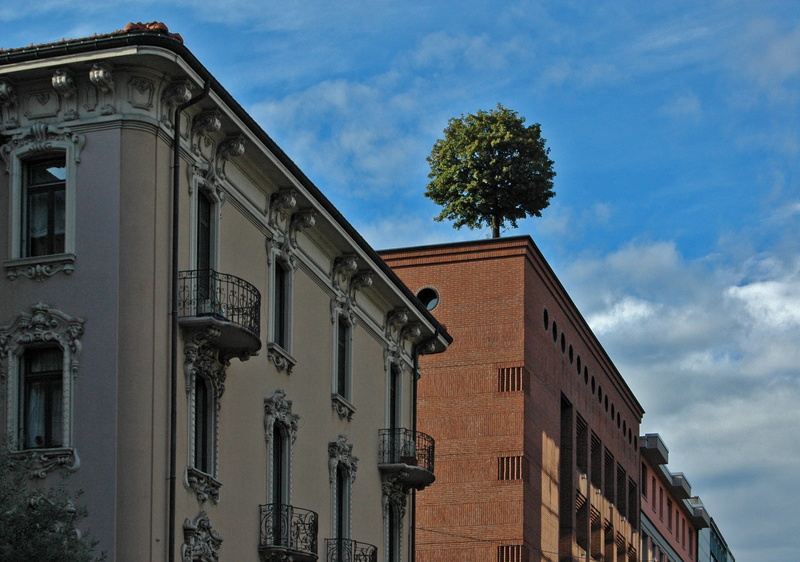 2K, street, window, lugano, no people, plant, sky, building exterior, the past, apartment, clouds, built structure, cloud - sky, day, nature, history