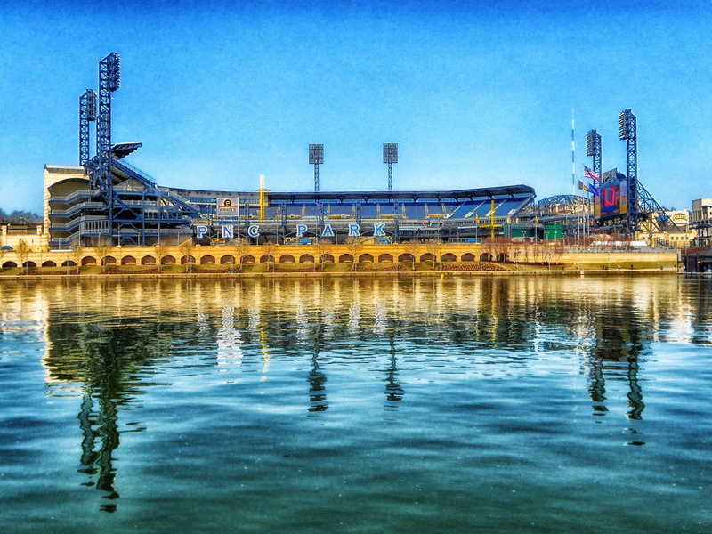 architecture, river, no people, sky, connection, pnc park, baseball, nature, building exterior, construction industry, pennsylvania, clouds, construction equipment