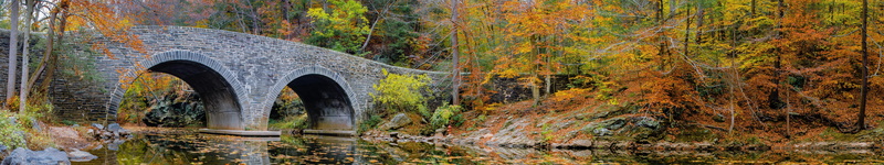 trees, 5K, leaves, bridge, seasons, fall, panorama, Philadelphia, landscape, water, Pennsylvania, nature, stream