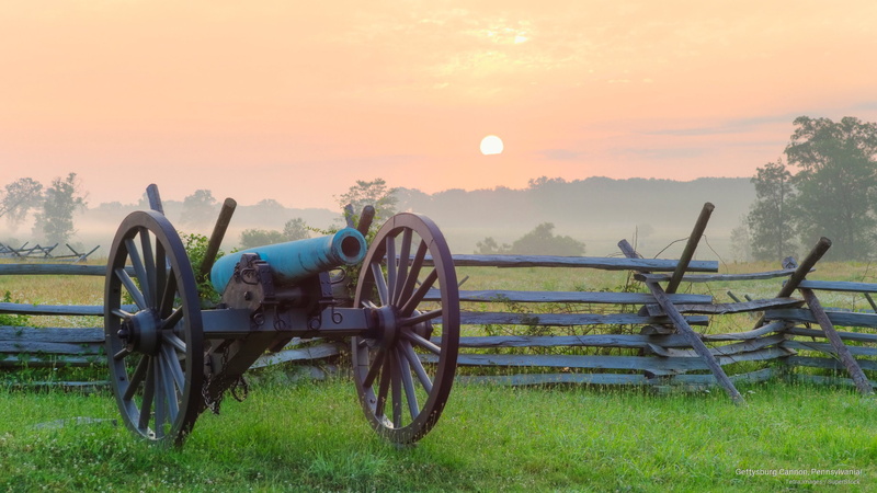 cannon, gettysburg, 2K, Landmarks, pennsylvania