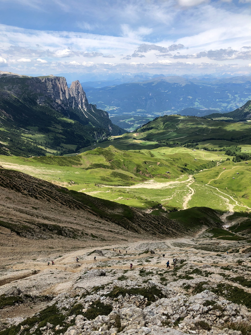 green color, remote, grass, skies, landscape, cloudy, non-urban scene, mountains, dirt road, ridge, italy, green, mountain, field, cloud - sky, no people