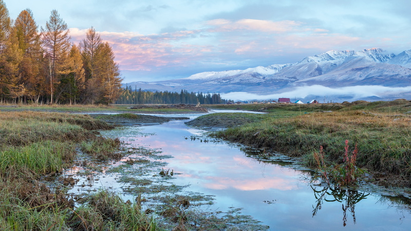 altay, russia, altai, altay mountains, mountains, western siberia, morning, autumn, landscape, altai mountains, river, siberia, 4K