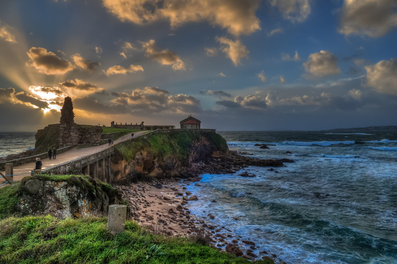 España, nature, near, landscape, Lumix, FZ, Lanzada, Galicia, house, concrete, 2K, Ermita, famous Place, lighthouse, photo, Pontevedra, Spain, Panasonic