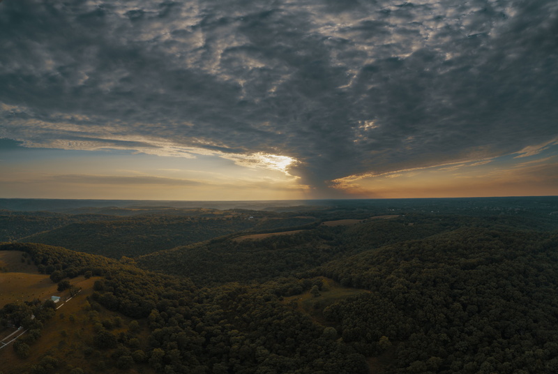 beauty in nature, tranquility, ozarks, idyllic, landscape, overlook, outdoors, tranquil scene, valleys, cloud - sky, sea, scenic, sunset, walnut shade