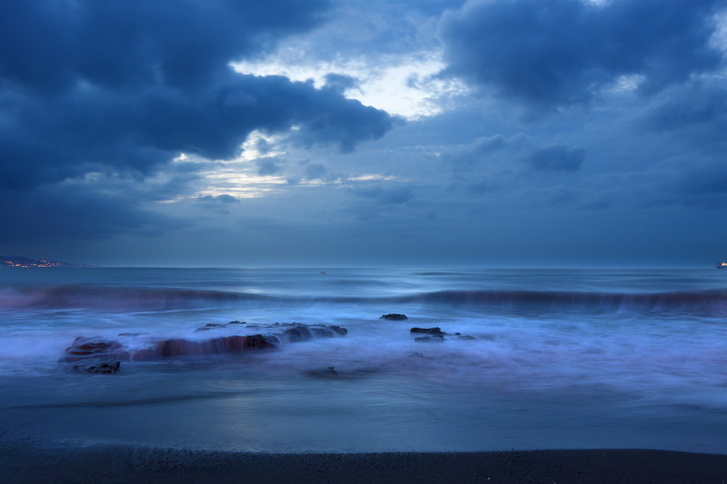 quinoal, cloud - sky, 4K, water, playa de la misericordia, playa, mediterráneo, quino, málaga, spain, nubes, rocas, sea, outdoors, long exposure, tranquil scene