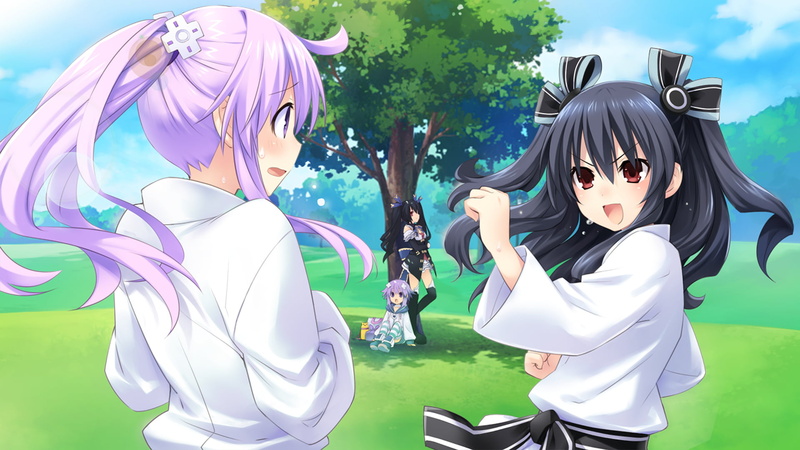 mk2, yuni, real people, standing, tree, disguise, people, tsunako, leisure activity, incidental people, nature, lifestyles, neptunia, adult, glasses, hyperdimension