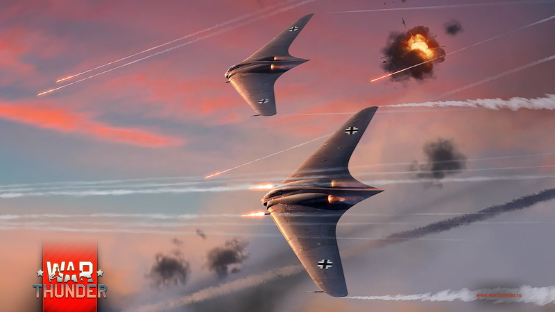 plane, vapor trail, motion, mid-air, flying, 1080P, no people, cloud - sky, War Thunder, Gaijin Entertainment, air vehicle, sunset, on the move, firework
