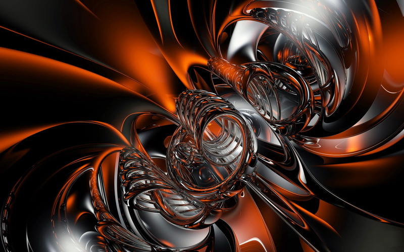 twisted, spiral, fantasy, computer Graphic, shape, glowing, black, power supply, white, orange color, shiny, digitally Generated Image, form, illuminated