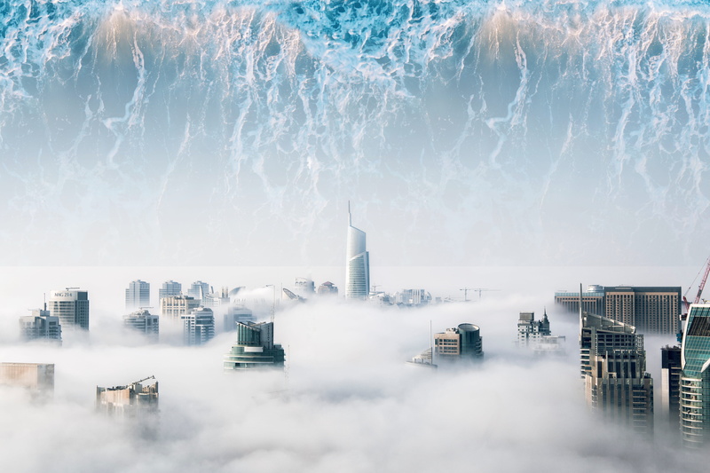 skyscraper, tourism, sky, tower, architecture, gradient, outdoors, breathtaking, soothing, travel destinations, blue, travel, no people, mythical land