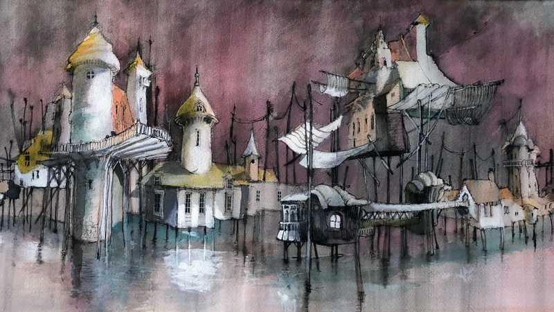 figure, utopia, the city, 2K