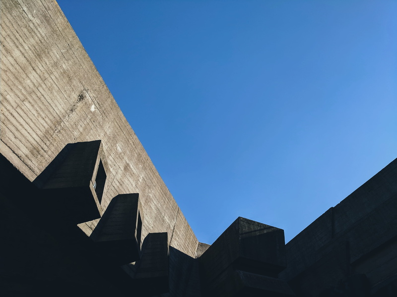 urban, brick, city, 4K, day, minecraft, monument, architecture, minimalist, building, angle, geometric, gray, copy space, built structure, office building