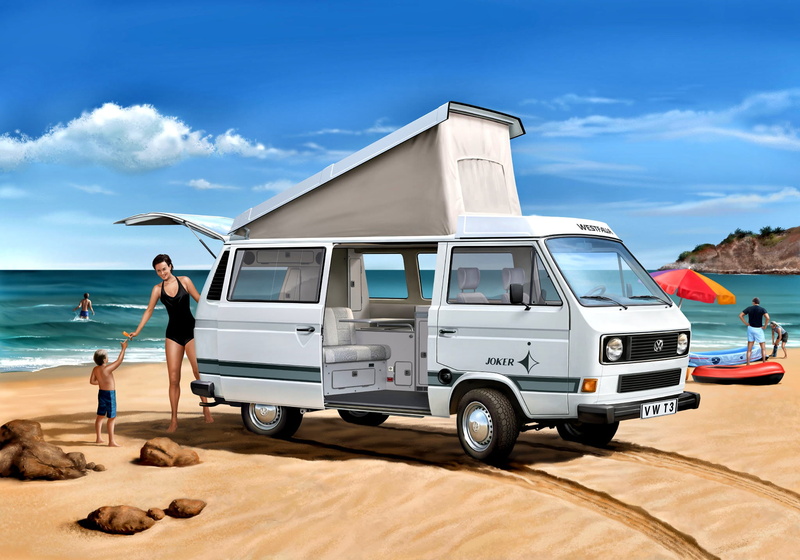 Stones, Volkswagen T3, 1080P, Camper, Beach, Child, Girl