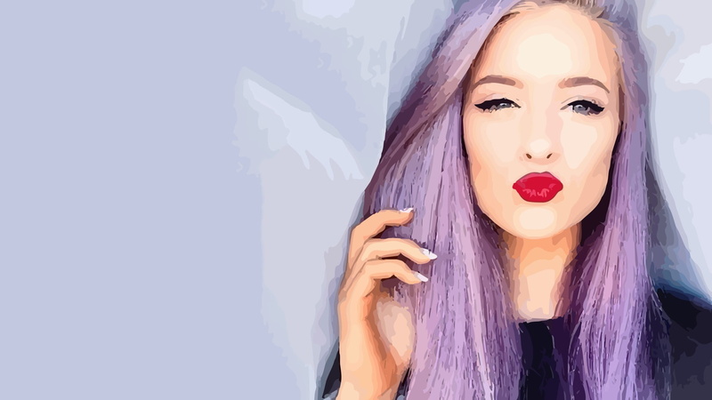 real people, lips, indoors, one person, beauty, fashion, t, crew, nail, shirt, headshot, long hair, front view, vector art, black, neck, adult, young adult