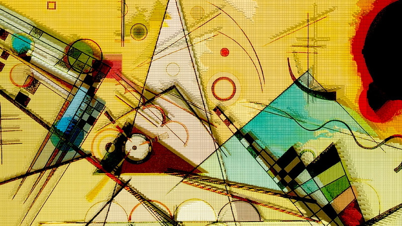 multi colored, still life, high angle view, geometry, circle, no people, creativity, indoors, animal themes, pattern, Wassily Kandinsky, close-up, design