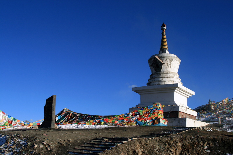 baita, spirituality, outdoors, clear sky, no people, blue, western sichuan, travel destinations, day, sky, building, architecture, sichuan, plateau, art and craft