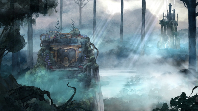 Aurora, tree, building, spirituality, pollution, day, water, fog, Ubisoft, 1080P, steam, smoke, smoke - physical structure, Child of Light, nature, no people