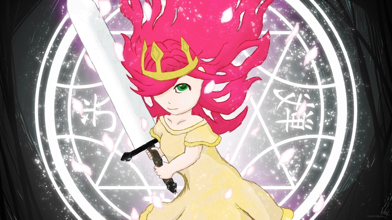 1080P, art and craft, creativity, glass - material, sword, no people, toy, Aurora, human representation, close-up, indoors, female likeness, Child of Light