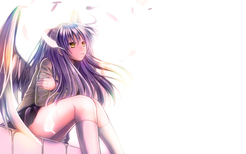 anime, women, 720P, sitting, anime girls, real people, indoors, character, hair, front view, Tachibana Kanade, lifestyles, studio shot, young women