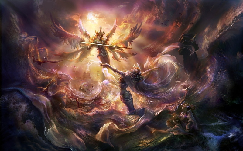 digital art, wings, angel, 1080P, fantasy art, fantasy girl, sword