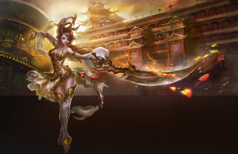 architecture, building exterior, sword, statue, decoration, famous Place, no people, animal representation, animal wildlife, sky, art, girl, rong rong