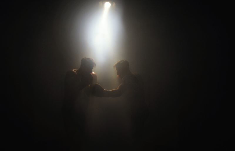 real people, men, boxing, everlast, red, arts culture and entertainment, people, gloves, lifestyles, togetherness, stage - performance space, light, music