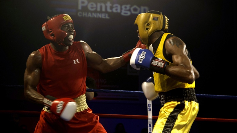 boxing - sport, competition, boxing ring, glancing blow, fitness, men, ring, adult, fighters, effort, muscular build, punching, athlete, indoors, standing