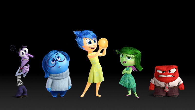 studio shot, female likeness, spooky, black background, Movie, toy, green color, representation, Anger (Inside Out), creativity, group of objects, Sadness (Inside Out)