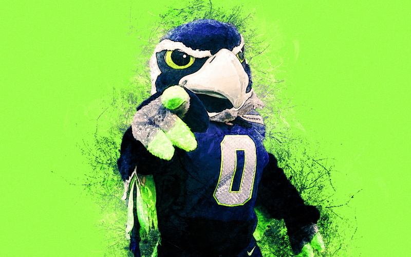 Seattle Seahawks, Football, NFL, Symbol, Mascot, 4K