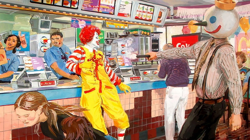 Murder, Humor, Sadic, Clown, Food, 1080P